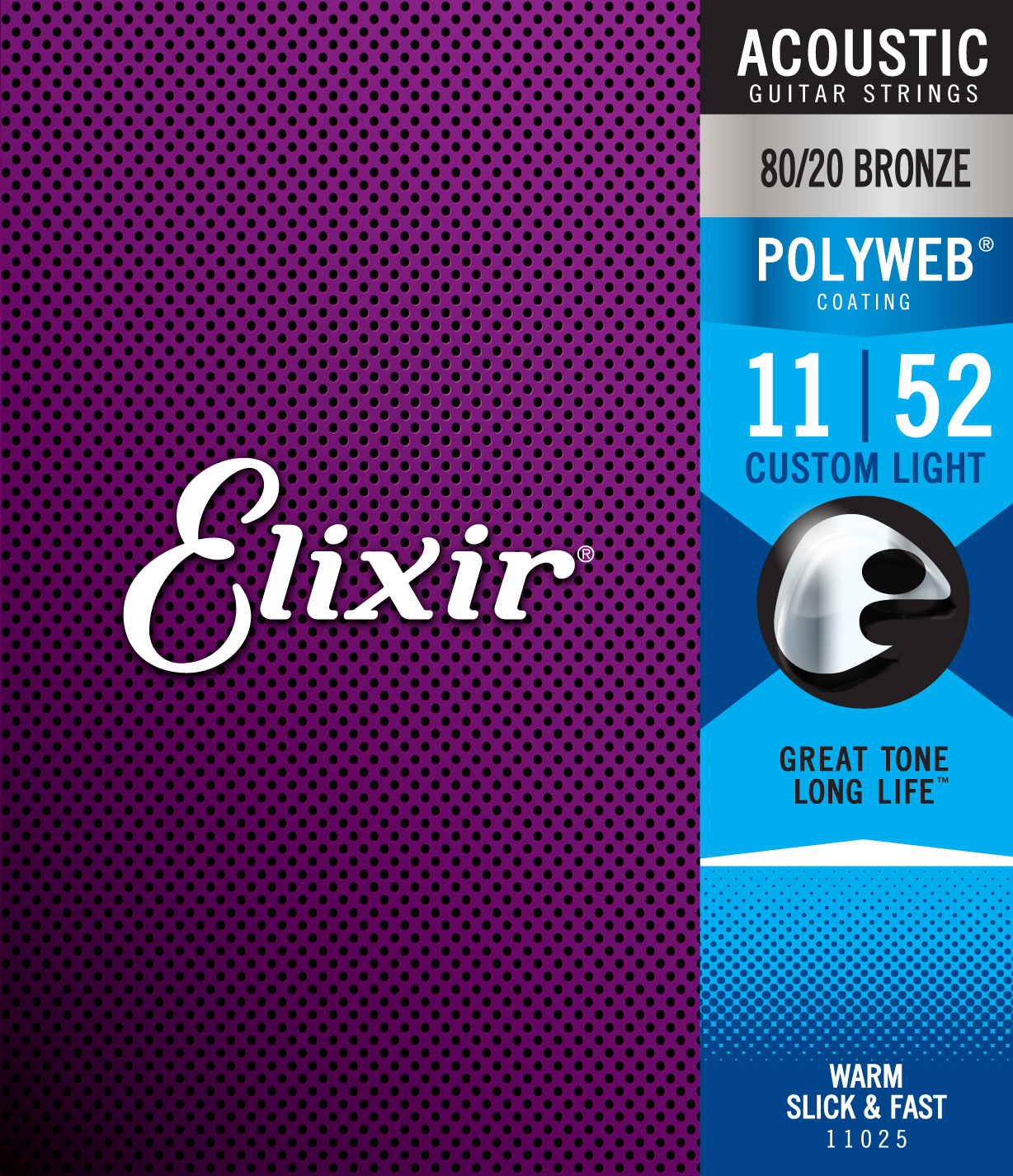 Elixir Jeu De 6 Cordes Guit. Folk 6c Polyweb 80.20 Bronze 011.052 11025 - Westerngitaarsnaren - Main picture