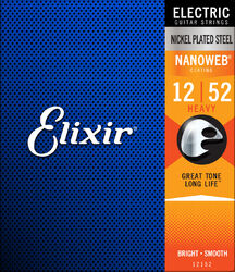 Elektrische gitaarsnaren Elixir Electric (6) Nanoweb NPS 12-52 - Snarenset