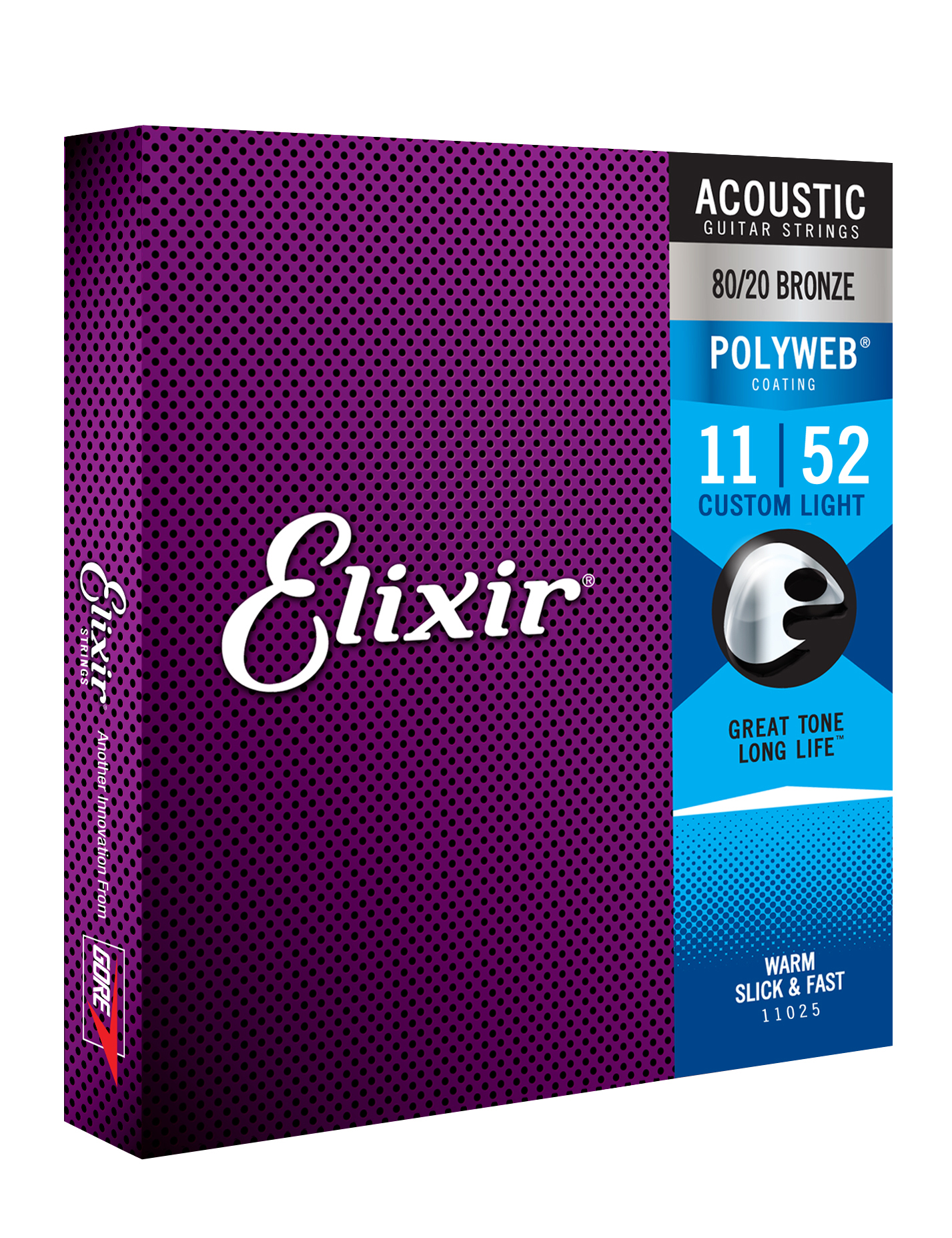 Elixir Jeu De 6 Cordes Guit. Folk 6c Polyweb 80.20 Bronze 011.052 11025 - Westerngitaarsnaren - Variation 1