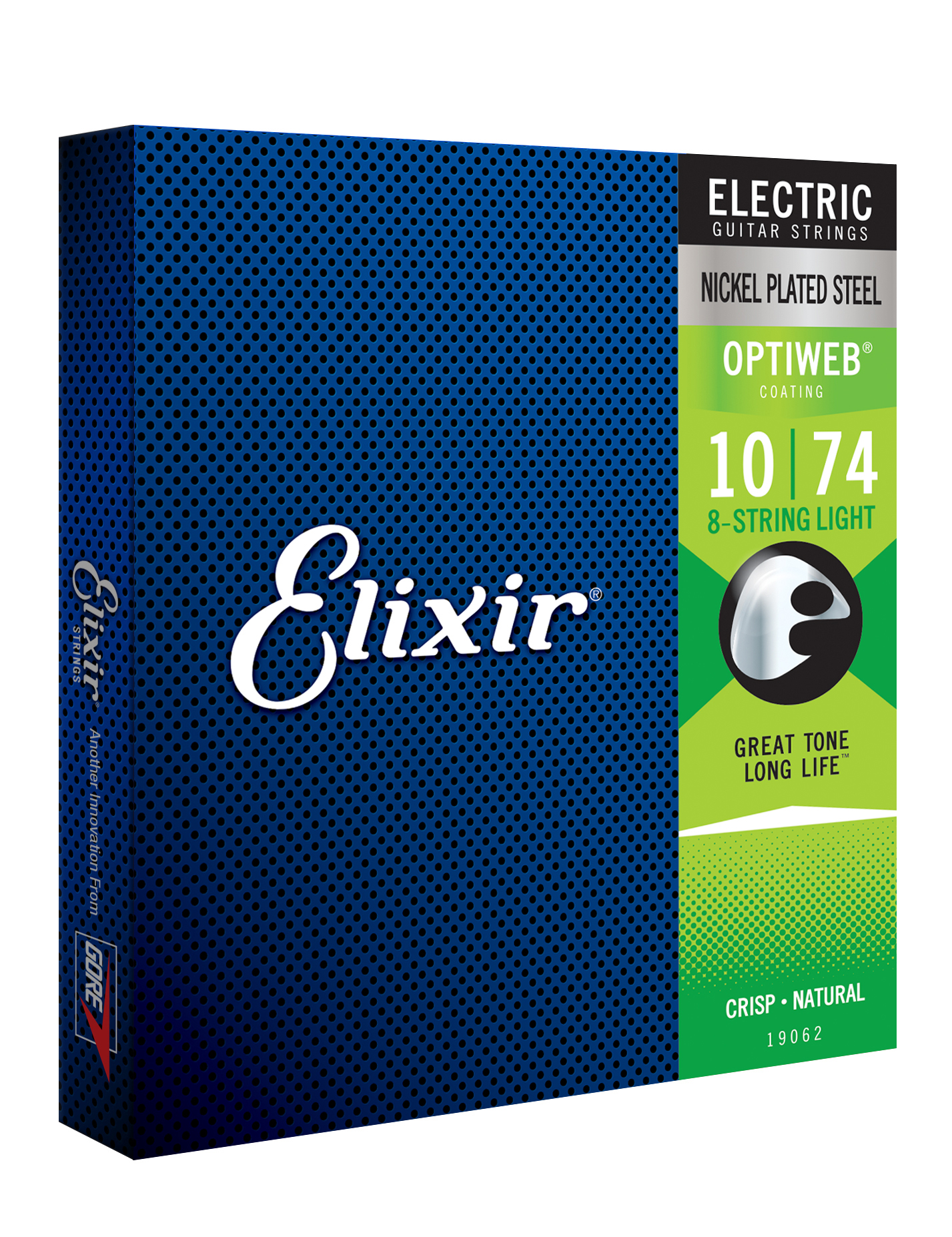 Elixir 19062 Optiweb Nps Round Wound Electric Guitar 8c 10-74 - Elektrische gitaarsnaren - Variation 1