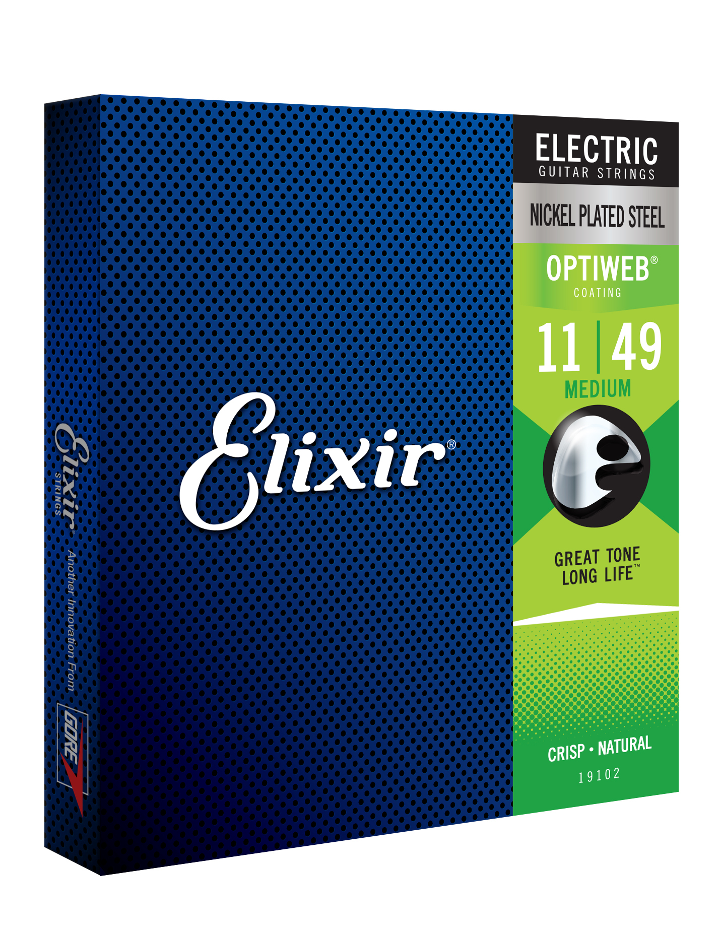 Elixir 19102 Optiweb Nps Round Wound Electric Guitar 6c 11-49 - Elektrische gitaarsnaren - Variation 1