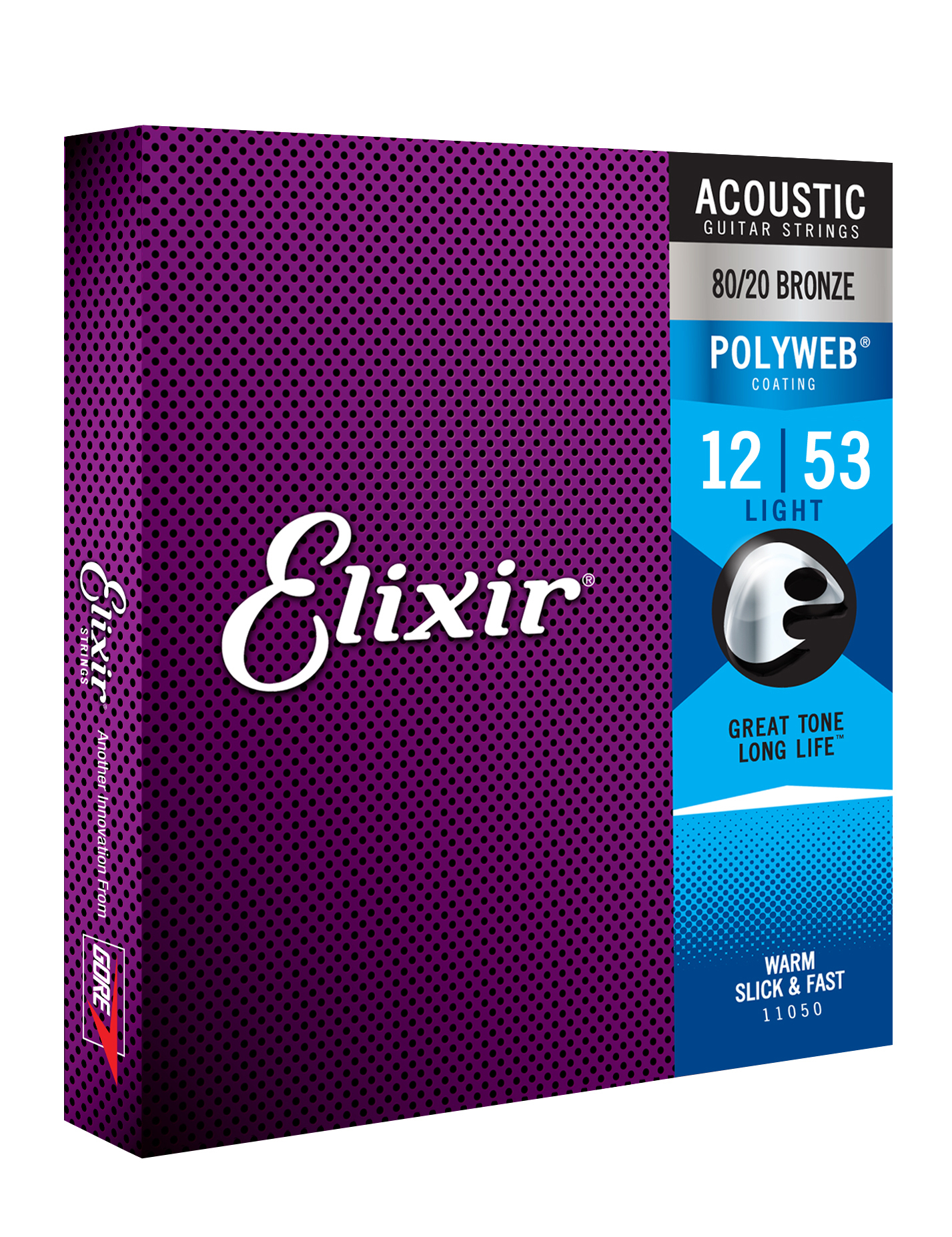 Elixir Jeu De 6 Cordes Acoustic 11050 Polyweb 80/20 Bronze 12-53 - Westerngitaarsnaren - Variation 1