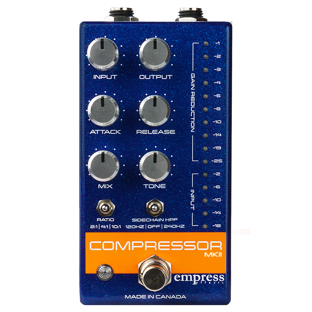 Compressor/sustain/noise gate effect pedaal Empress Compressor MKII Blue