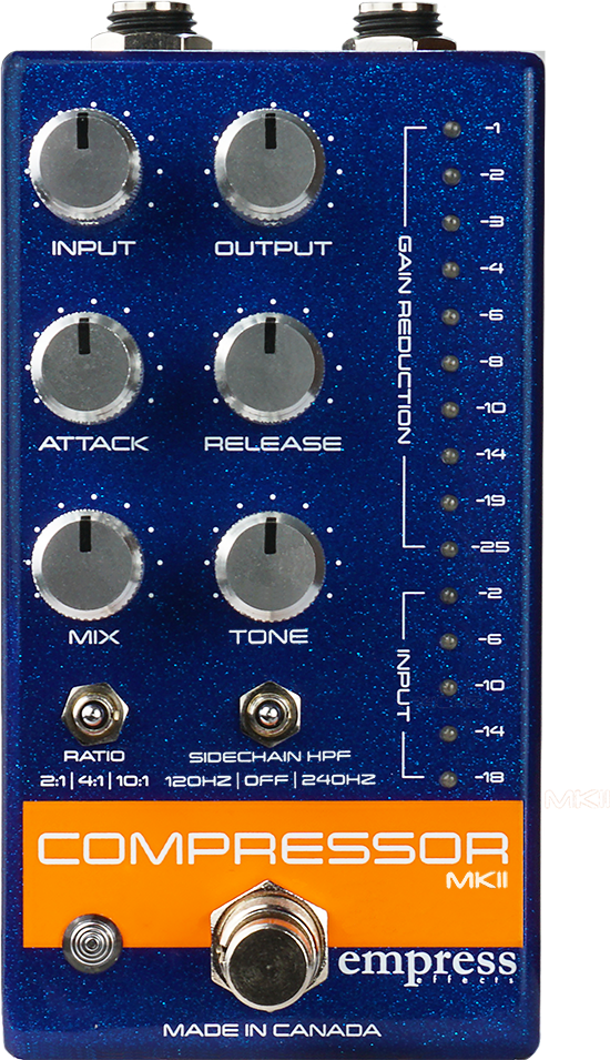 Empress Compressor Mkii Blue - Compressor/sustain/noise gate effect pedaal - Main picture