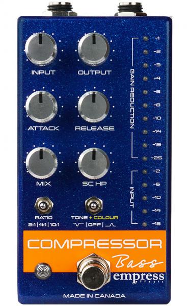 Compressor/sustain/noise gate effectpedaal Empress S&D Compressor Bass - Blue Sparkle