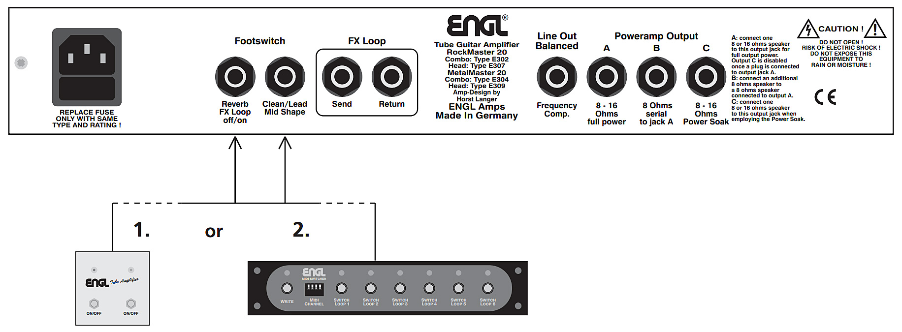 Engl Metalmaster E309 Head 20w Black - Gitaarversterker top - Variation 2