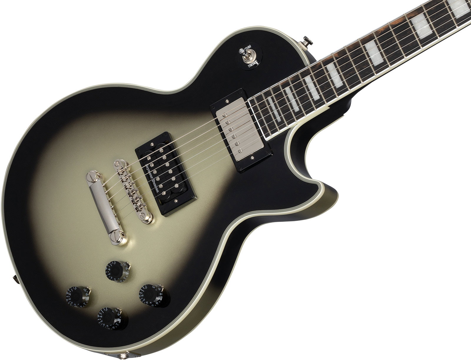 Epiphone Adam Jones Les Paul Custom Ernst Fuch Anti-laokoon 1965 Ltd 2h Ht Eb - Antique Silverburst - Enkel gesneden elektrische gitaar - Variation 3