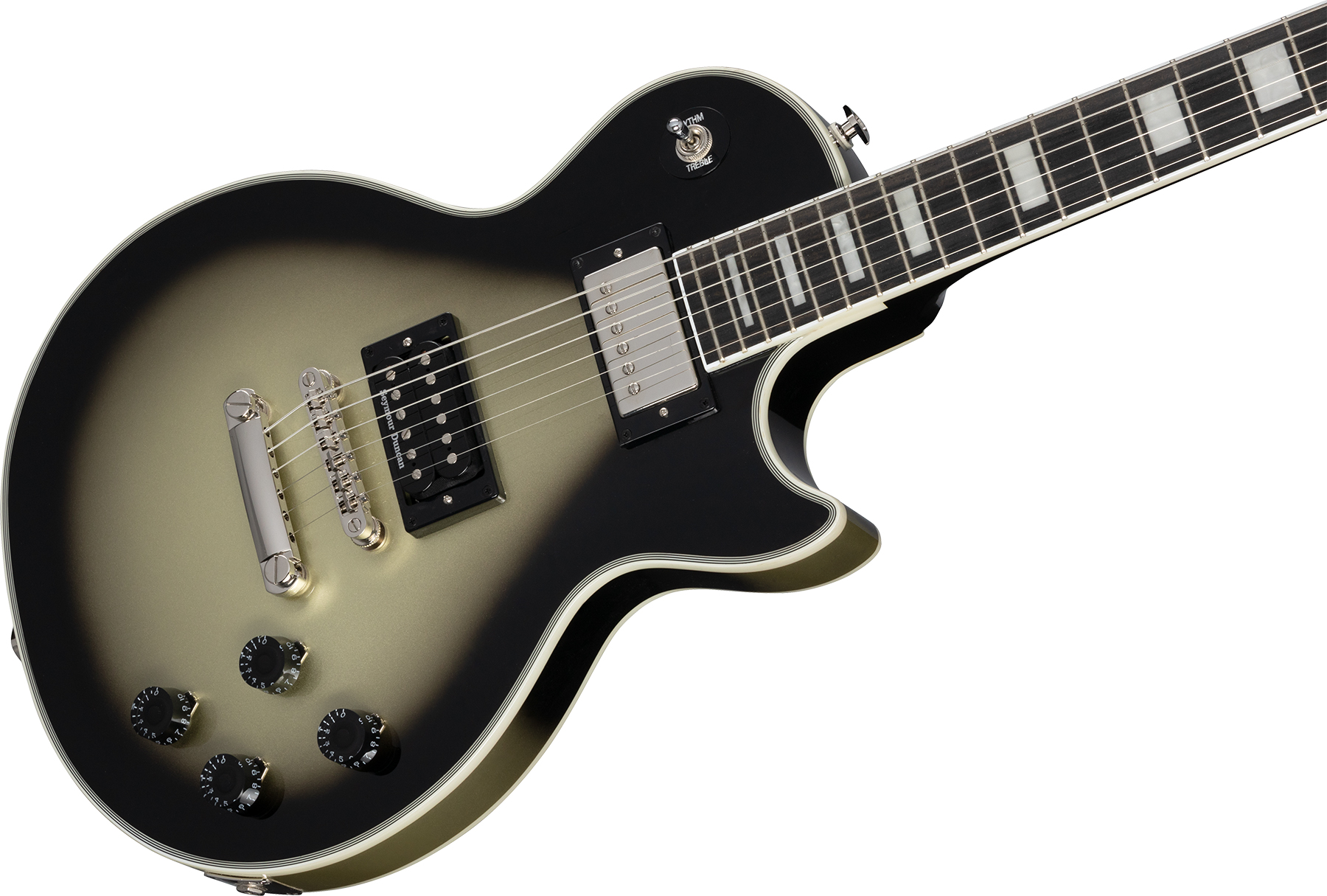 Epiphone Adam Jones Les Paul Custom Frazetta The Berserker Art Ltd 2h Ht Eb - Antique Silverburst - Enkel gesneden elektrische gitaar - Variation 3