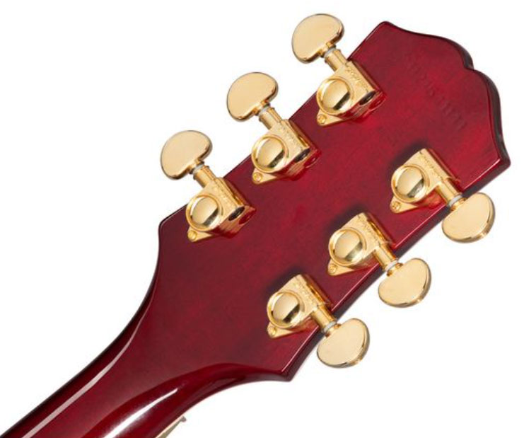 Epiphone Alex Lifeson Les Paul Axcess Custom Signature 2h Fr Eb - Ruby - Enkel gesneden elektrische gitaar - Variation 4