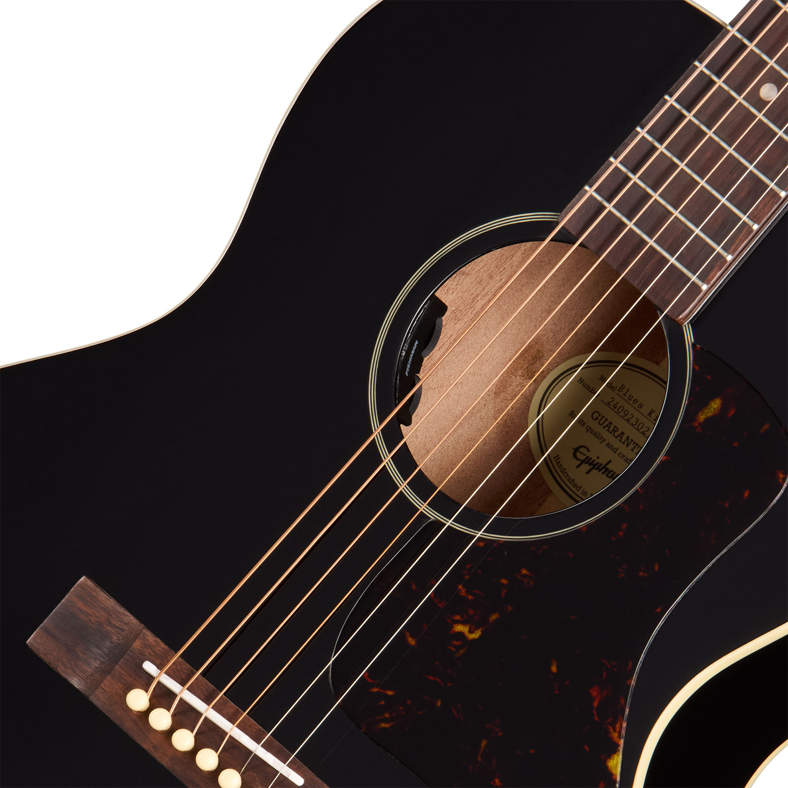 Epiphone Blues King Studio Epicea Acajou Rw - Ebony - Folk gitaar - Variation 2