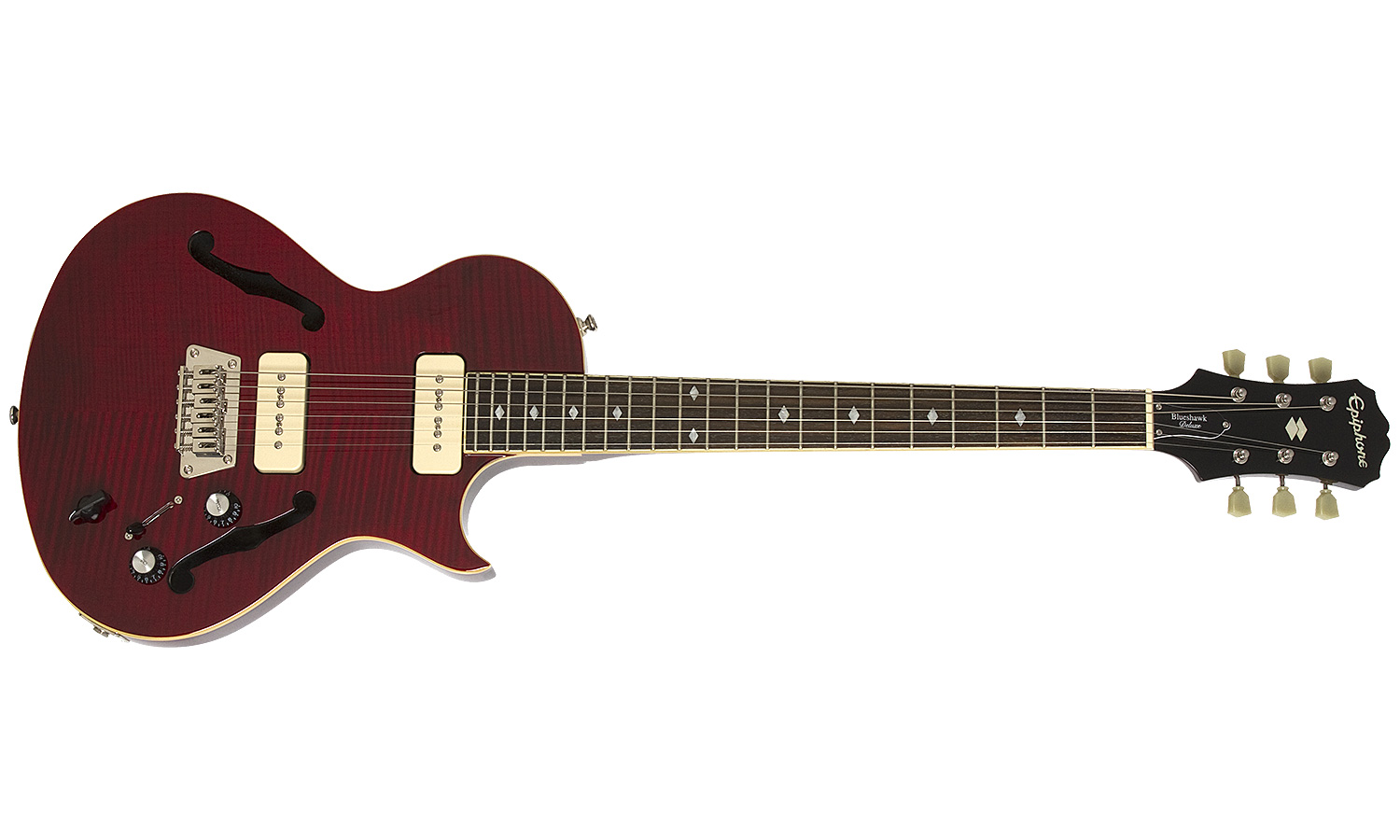 Epiphone Blueshawk Deluxe Ch - Wine Red - Semi hollow elektriche gitaar - Variation 1