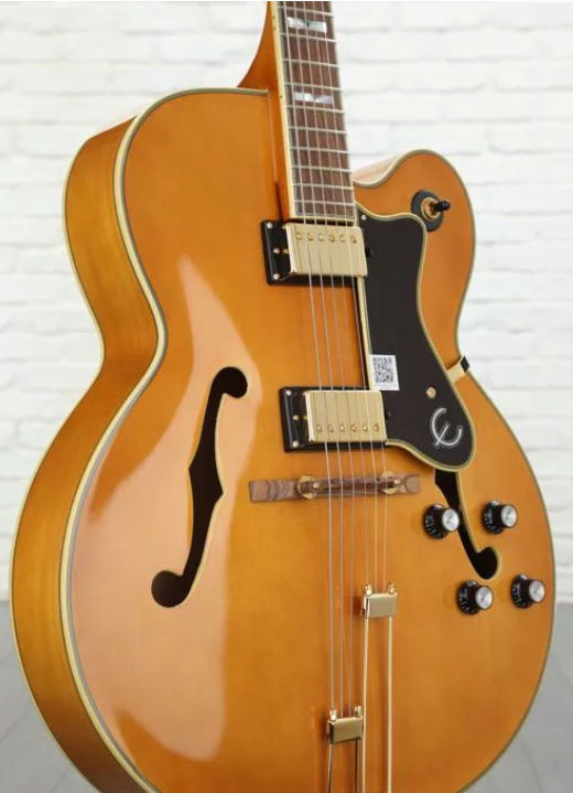 Epiphone Broadway 2019 Hh Ht Pf - Vintage Natural - Hollow bodytock elektrische gitaar - Variation 1