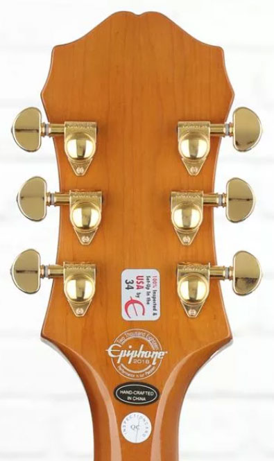 Epiphone Broadway 2019 Hh Ht Pf - Vintage Natural - Hollow bodytock elektrische gitaar - Variation 4