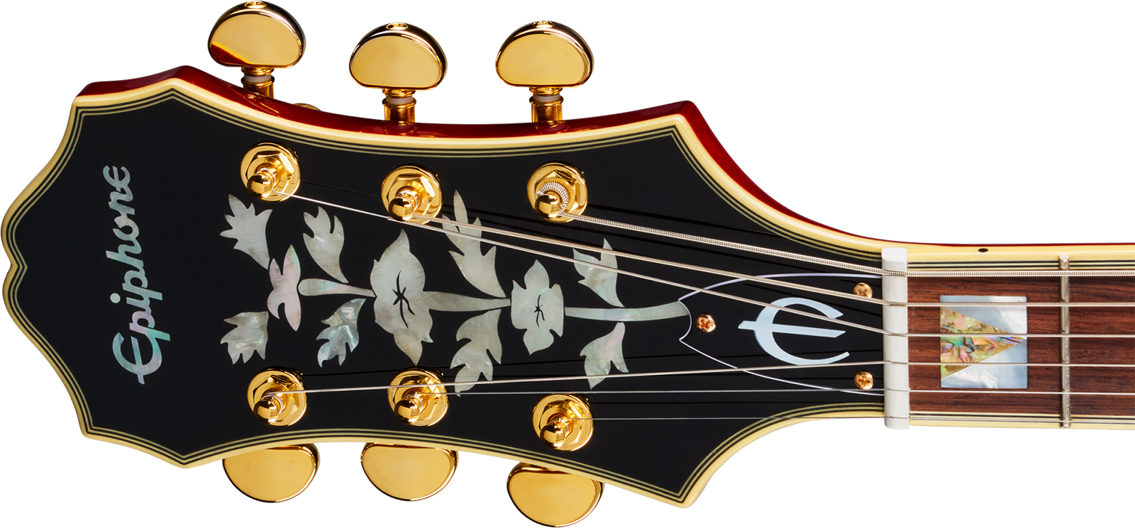Epiphone Broadway Lh Original Archtops Gaucher 2h Ht Rw - Wine Red - Hollow Body elektrische gitaar - Variation 4