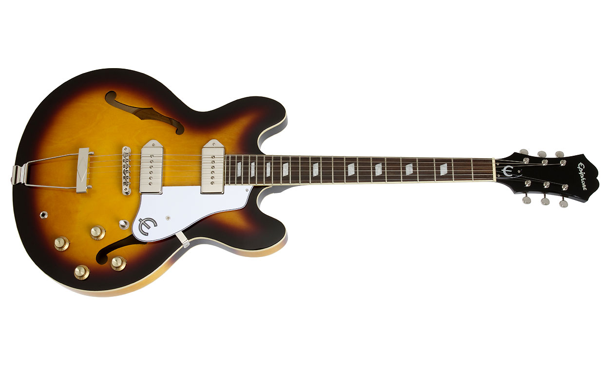 Epiphone Casino 2p90 Ht Pf - Vintage Sunburst - Semi hollow elektriche gitaar - Variation 1