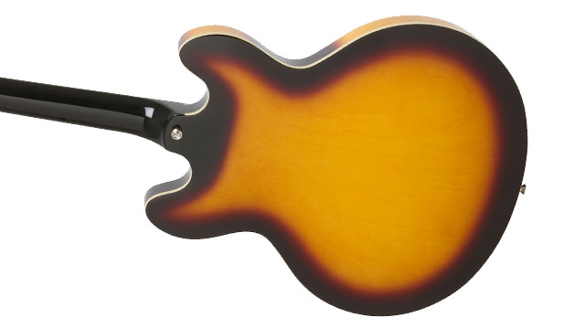 Epiphone Casino Lh Gaucher 2p90 Ht Pf - Vintage Sunburst - Linkshandige elektrische gitaar - Variation 1