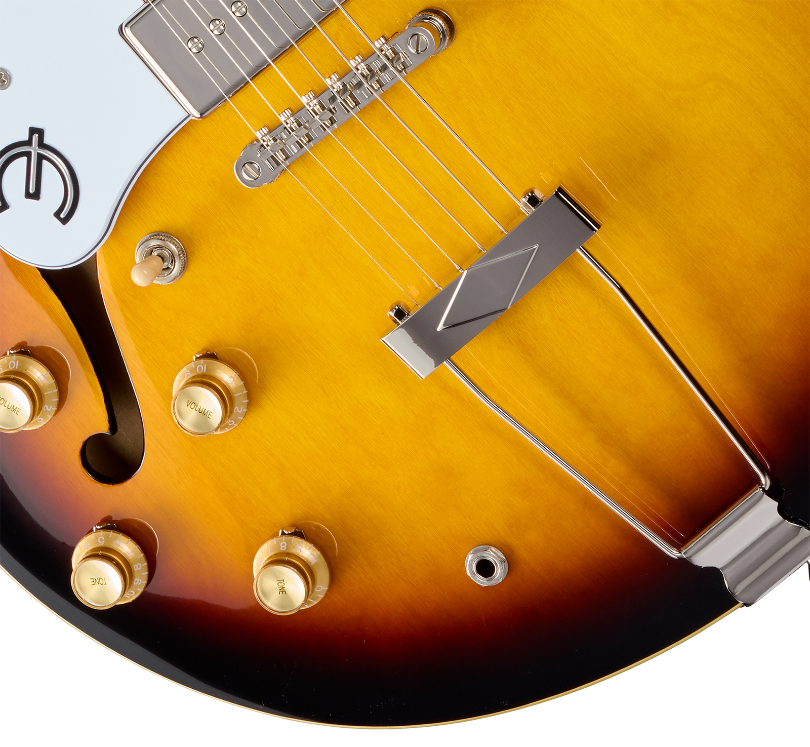 Epiphone Casino Lh Original Archtops Gaucher 2s P90 Ht Rw - Vintage Sunburst - Semi hollow elektriche gitaar - Variation 3