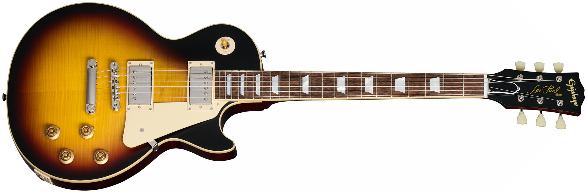 Epiphone 1959 Les Paul Standard Inspired By 2h Gibson Ht Lau - Vos Tobacco Burst - Enkel gesneden elektrische gitaar - Main picture