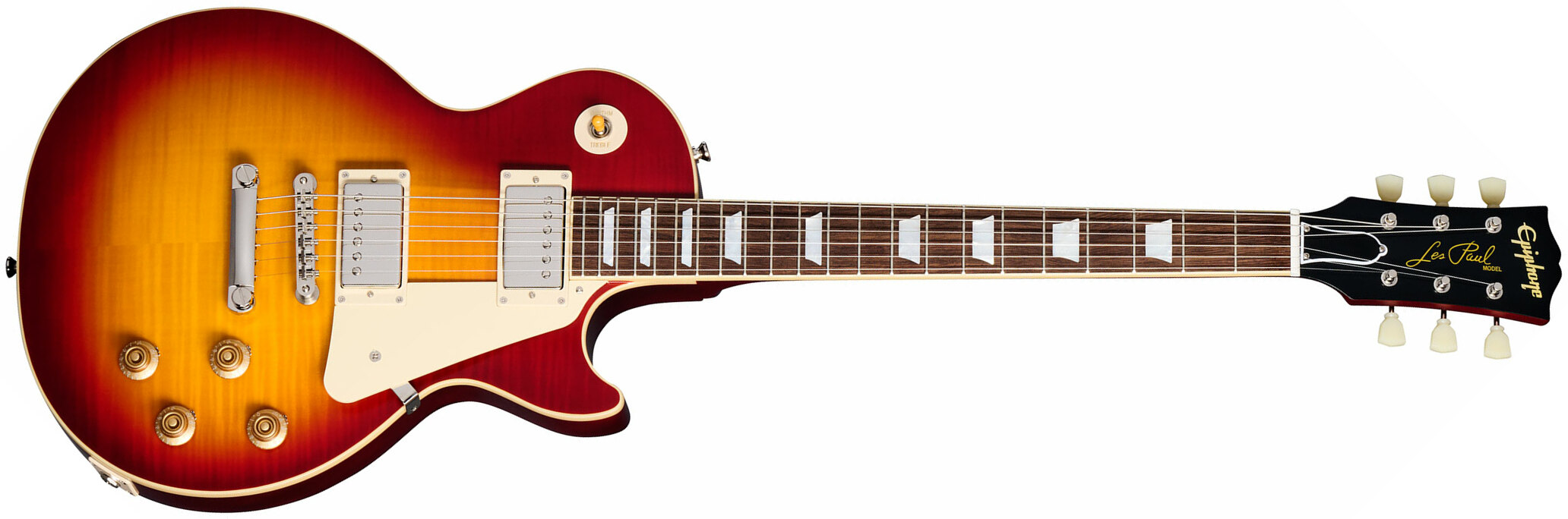 Epiphone 1959 Les Paul Standard Inspired By 2h Gibson Ht Lau - Vos Factory Burst - Enkel gesneden elektrische gitaar - Main picture