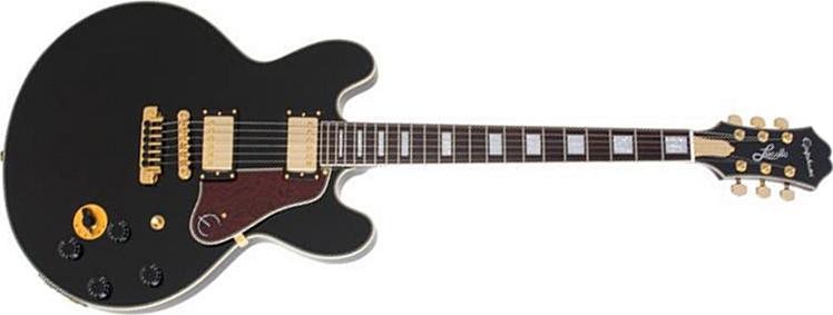 Epiphone B.b. King Lucille Gh - Ebony - Semi hollow elektriche gitaar - Main picture