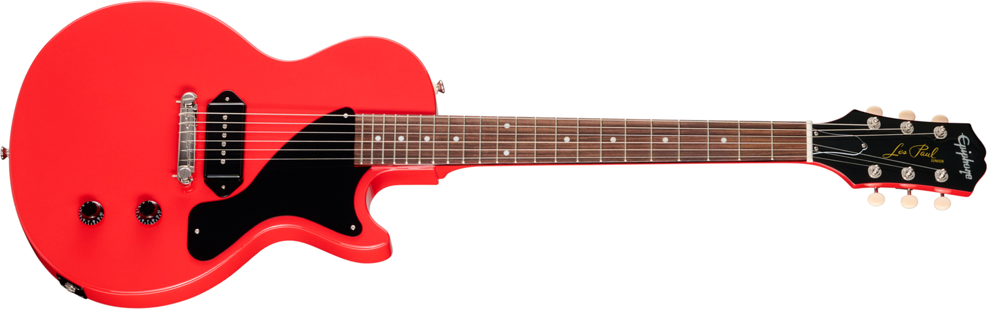 Epiphone Billy Joe Armstrong Les Paul Jr Signature 1s Ht Rw - Radiant Red - Single cut gitaar - Main picture