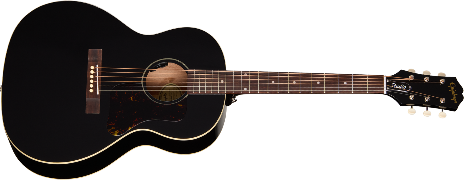 Epiphone Blues King Studio Epicea Acajou Rw - Ebony - Folk gitaar - Main picture