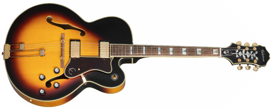 Epiphone Broadway Archtop 2h Ht Lau - Vintage Sunburst - Hollow bodytock elektrische gitaar - Main picture