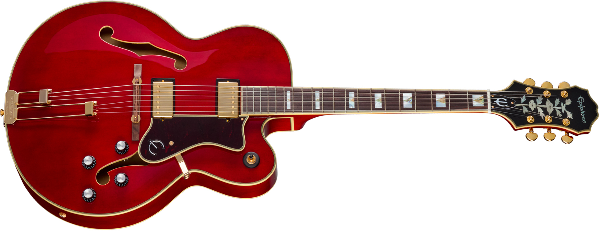 Epiphone Broadway Original Archtops 2h Ht Rw - Wine Red - Hollow Body elektrische gitaar - Main picture