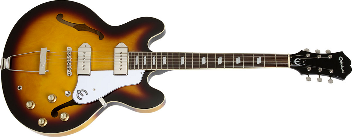 Epiphone Casino 2p90 Ht Pf - Vintage Sunburst - Semi hollow elektriche gitaar - Main picture