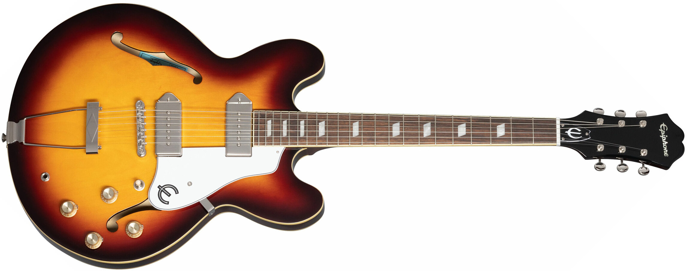 Epiphone Casino Archtop 2023 2s P90 Ht Lau - Vintage Sunburst - Semi hollow elektriche gitaar - Main picture