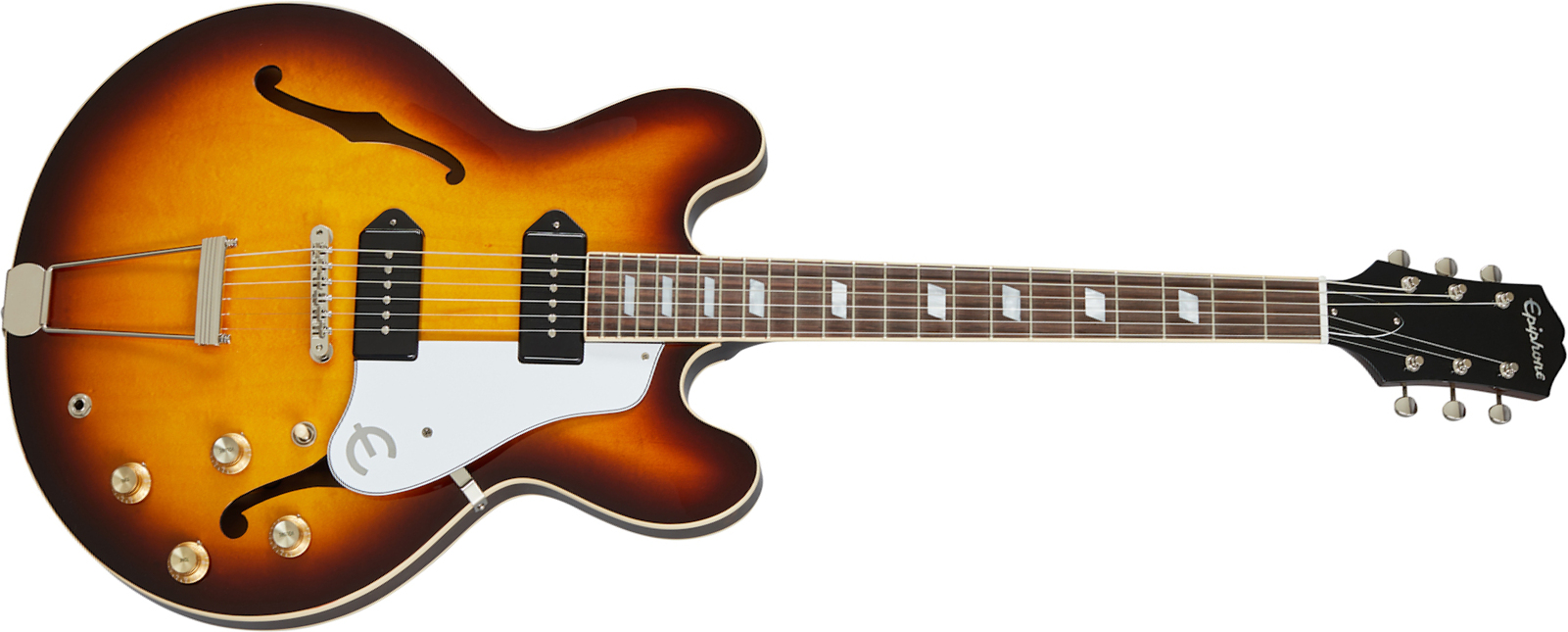 Epiphone Casino Usa 2s P90 Ht Rw - Vintage Sunburst - Semi hollow elektriche gitaar - Main picture