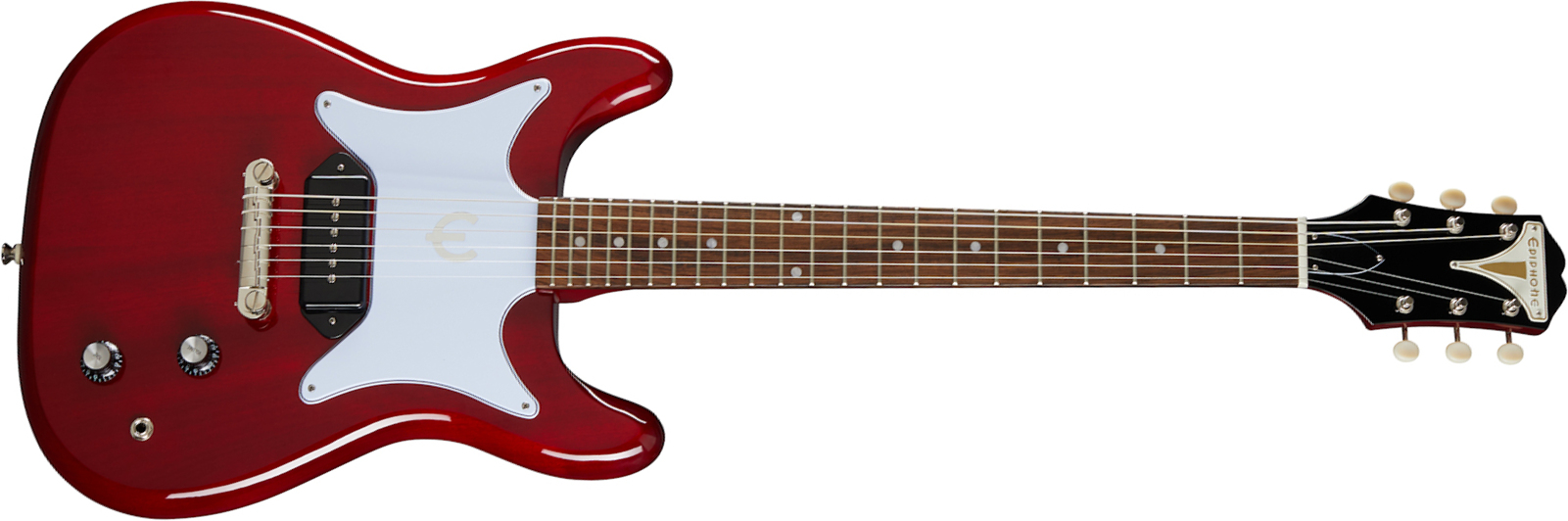 Epiphone Coronet S P90 Ht Lau - Cherry - Retro-rock elektrische gitaar - Main picture