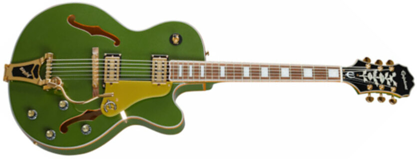 Epiphone Emperor Swingster Archtop 2h Trem Lau - Forest Green Metallic - Hollow bodytock elektrische gitaar - Main picture