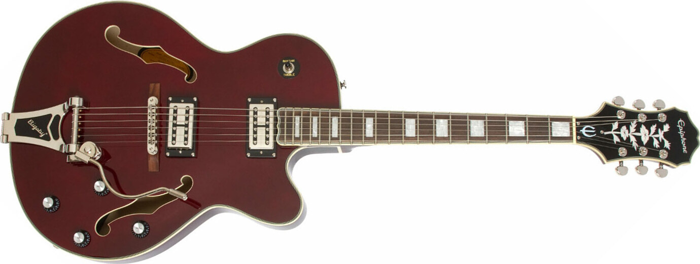 Epiphone Emperor Swingster Bigsby Gh - Wine Red - Hollow bodytock elektrische gitaar - Main picture