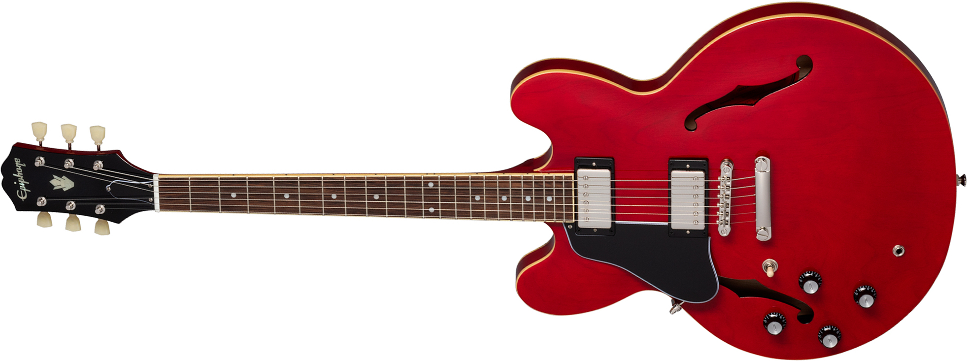 Epiphone Es335 Lh Ibg Original Gaucher 2h Ht Rw - Cherry - Linkshandige elektrische gitaar - Main picture