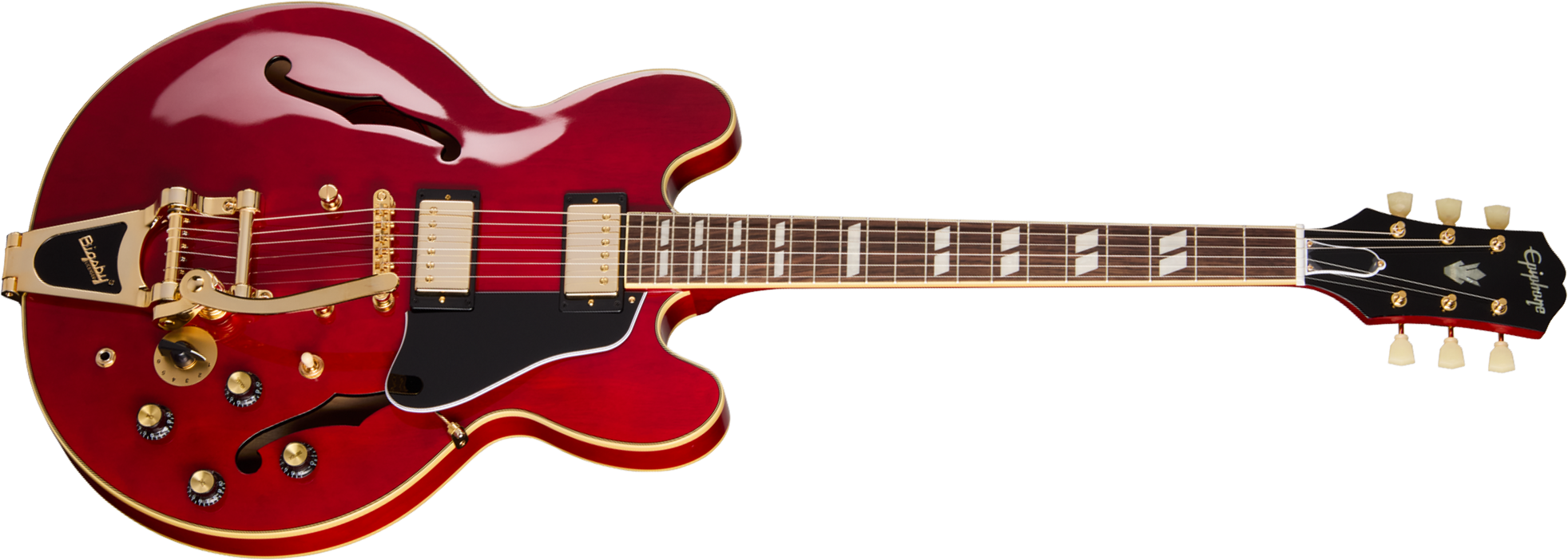 Epiphone Es345 Back To The Future Ltd 2h Trem Bigsby  Rw - Cherry Red - Semi hollow elektriche gitaar - Main picture