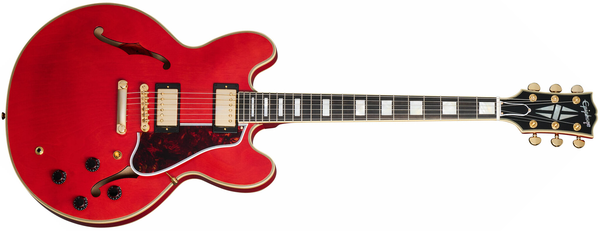 Epiphone Es355 1959 Inspired By 2h Gibson Ht Eb - Vos Cherry Red - Semi hollow elektriche gitaar - Main picture