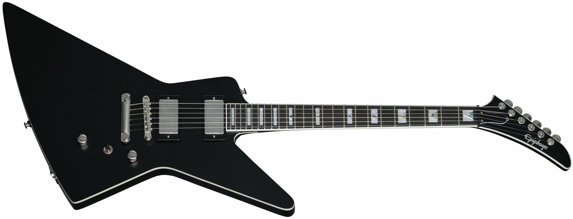 Epiphone Extura Prophecy Inspired By / Modern 2h Fishman Fluence  Ht Eb - Aged Jet Black Metallic - Metalen elektrische gitaar - Main picture