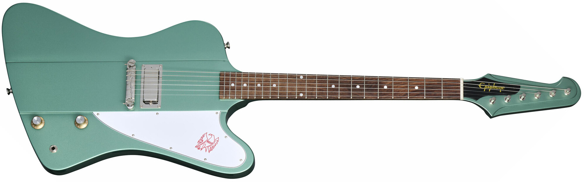 Epiphone Firebird I 1963 Inspired By Gibson Custom 1mh Ht Lau - Inverness Green - Retro-rock elektrische gitaar - Main picture