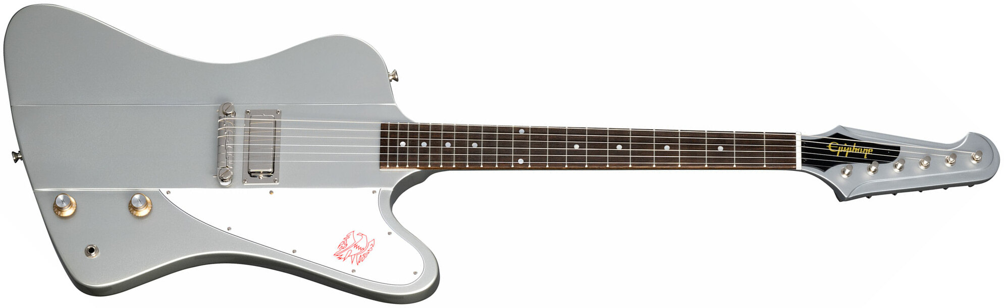Epiphone Firebird I 1963 Inspired By Gibson Custom 1mh Ht Lau - Silver Mist - Retro-rock elektrische gitaar - Main picture