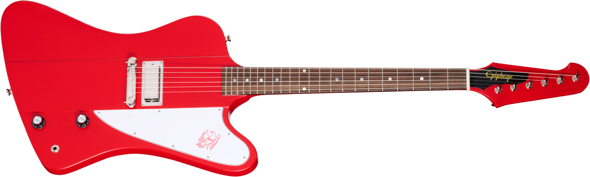 Epiphone Firebird I 1963 Reissue Ins.by.g.c 1mh Gibson Trem Rw - Cardinal Red - Retro-rock elektrische gitaar - Main picture