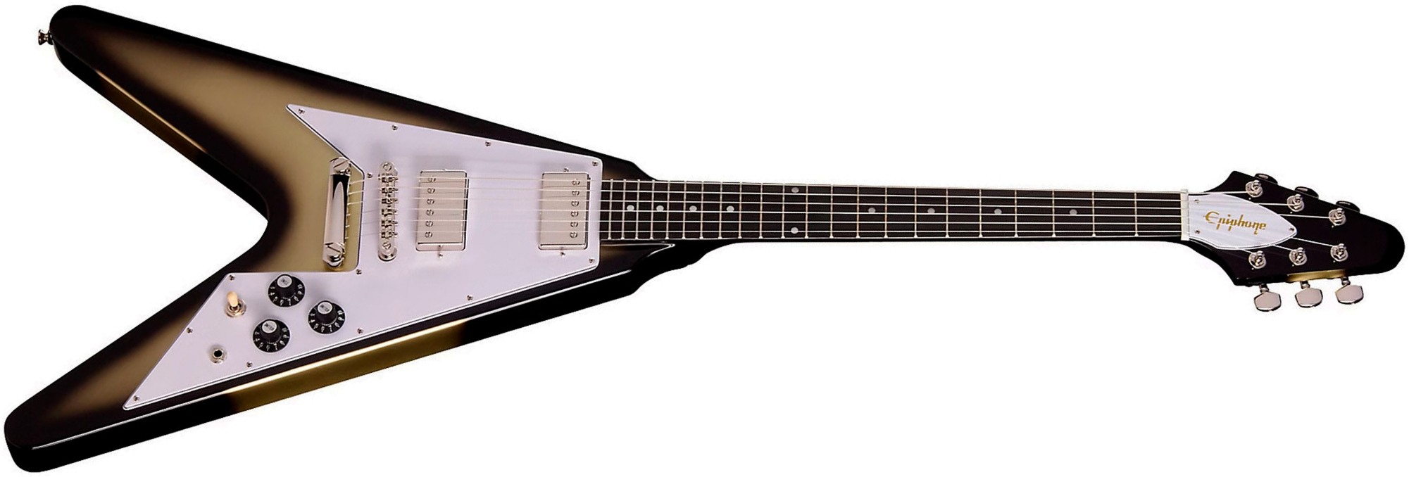 Epiphone Flying V 2h Ht Eb - Silverburst - Metal elektrische gitaar - Main picture