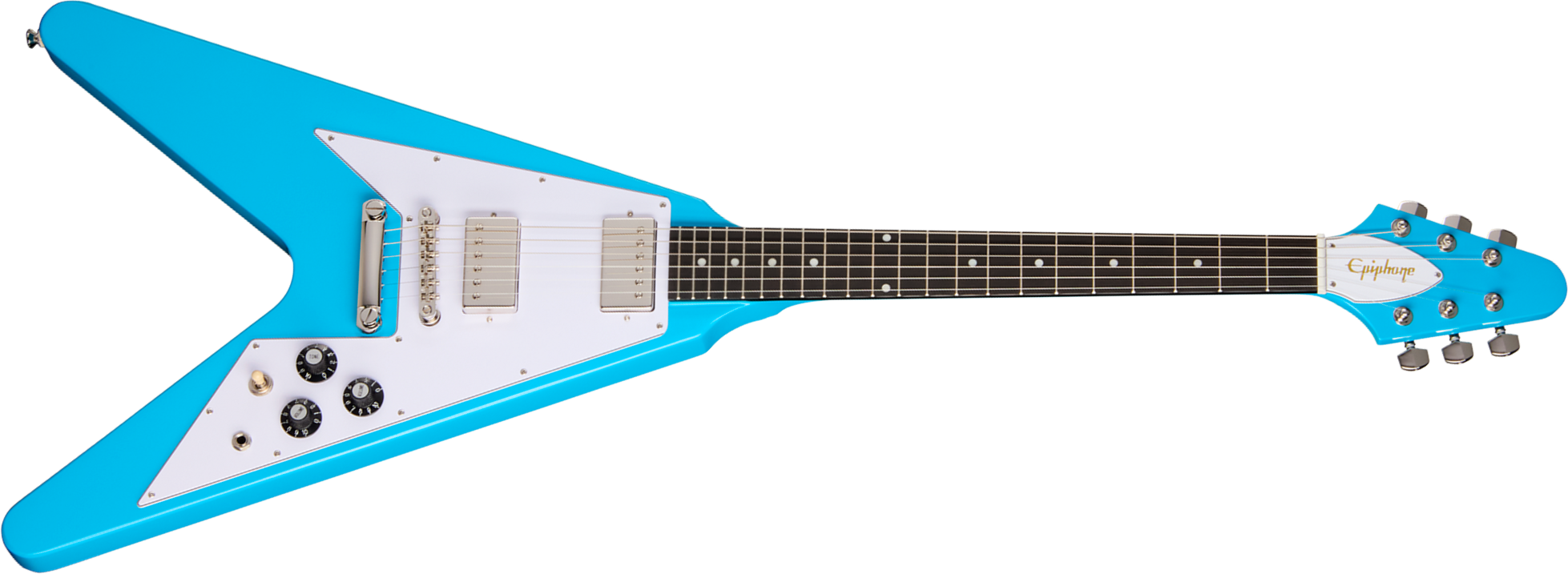 Epiphone Flying V 70 Ibg  2h Ht Eb - Maui Blue - Metal elektrische gitaar - Main picture