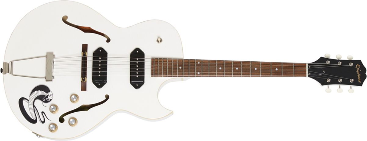 Epiphone George Thorogood Es-125tdc White Fang 2p90 Ht Pf - Bone White - Semi hollow elektriche gitaar - Main picture