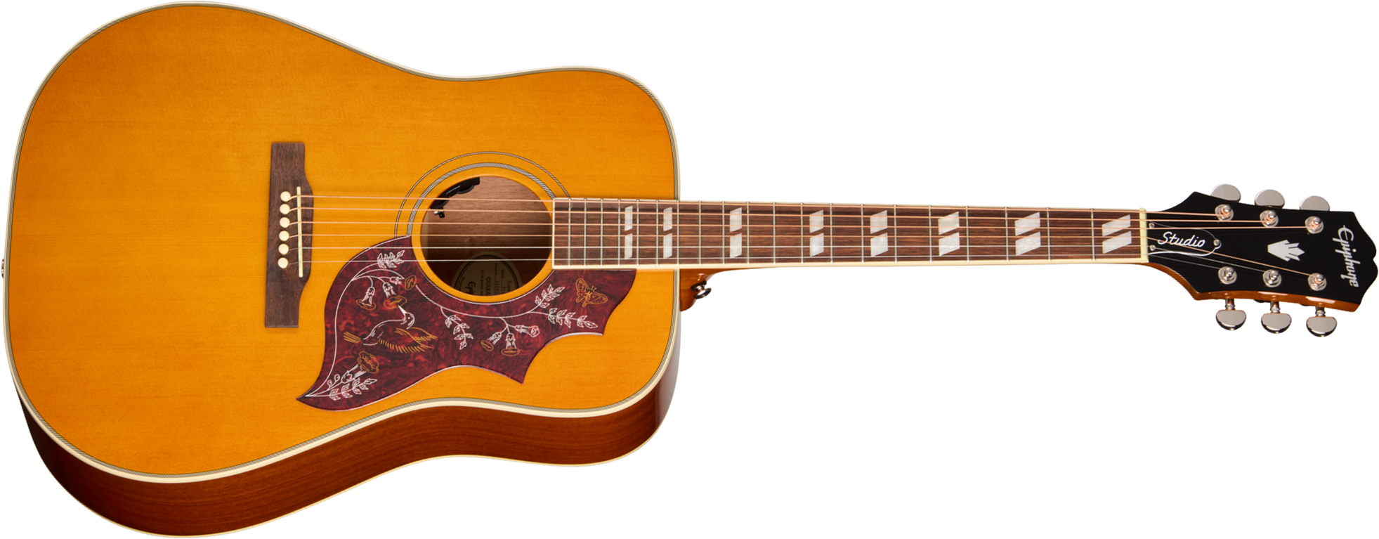 Epiphone Hummingbird Studio Ibg Dreadnought Epicea Acajou Rw - Natural - Folk gitaar - Main picture