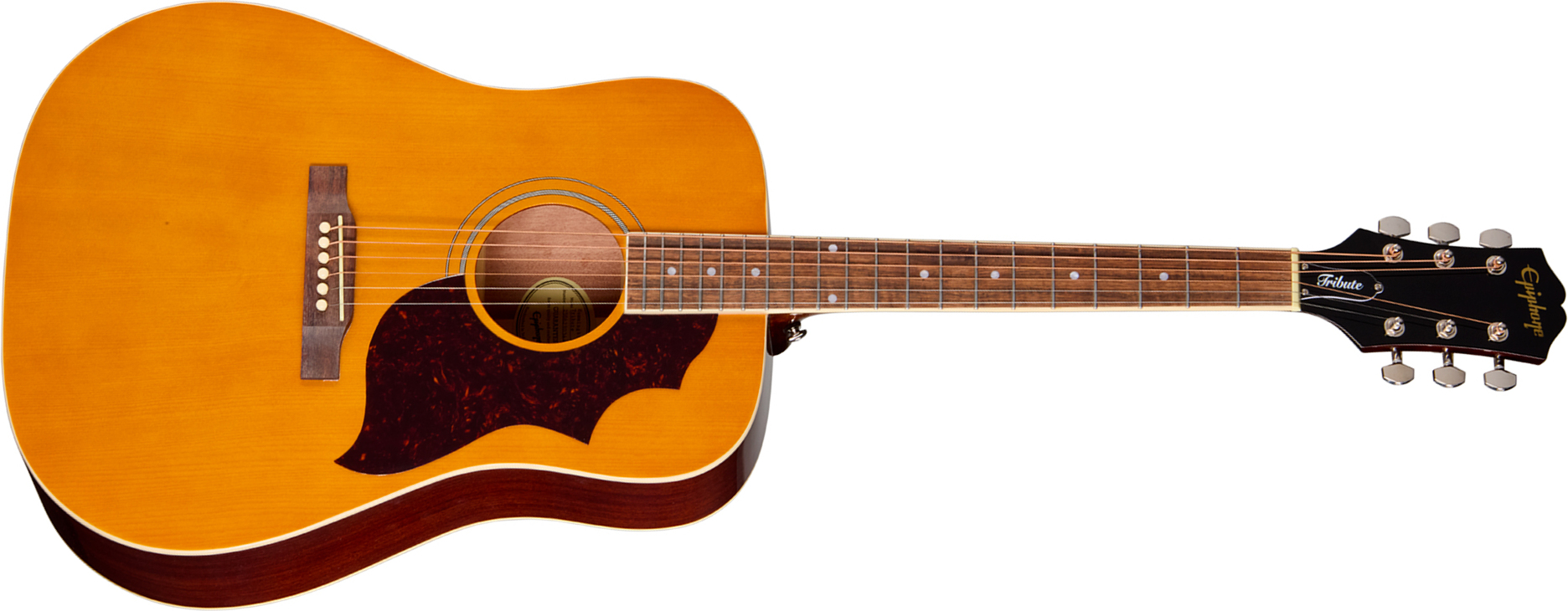 Epiphone Hummingbird Tribute Dreadnought Shsc Epicea Acajou Lau - Antique Natural - Folk gitaar - Main picture