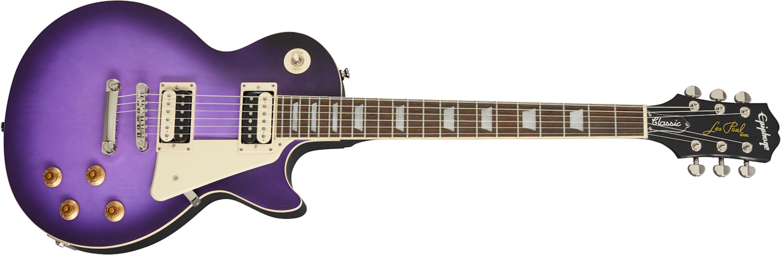 Epiphone Les Paul Classic 2h Ht Rw - Worn Purple - Enkel gesneden elektrische gitaar - Main picture