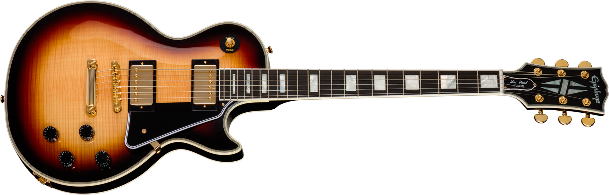 Epiphone Les Paul Custom Igc 2h Gibson Ht Eb - Sedona Burst - Single cut gitaar - Main picture