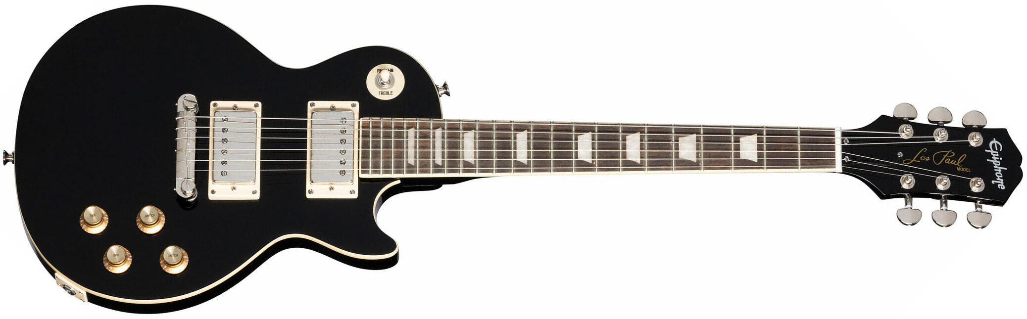 Epiphone Les Paul Power Players 2h Ht Lau - Dark Matter Ebony - Enkel gesneden elektrische gitaar - Main picture