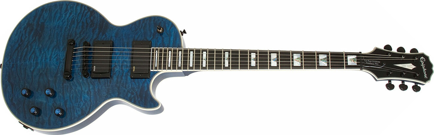 Epiphone Les Paul Prophecy Custom Plus Ex Bh - Midnight Sapphire - Enkel gesneden elektrische gitaar - Main picture
